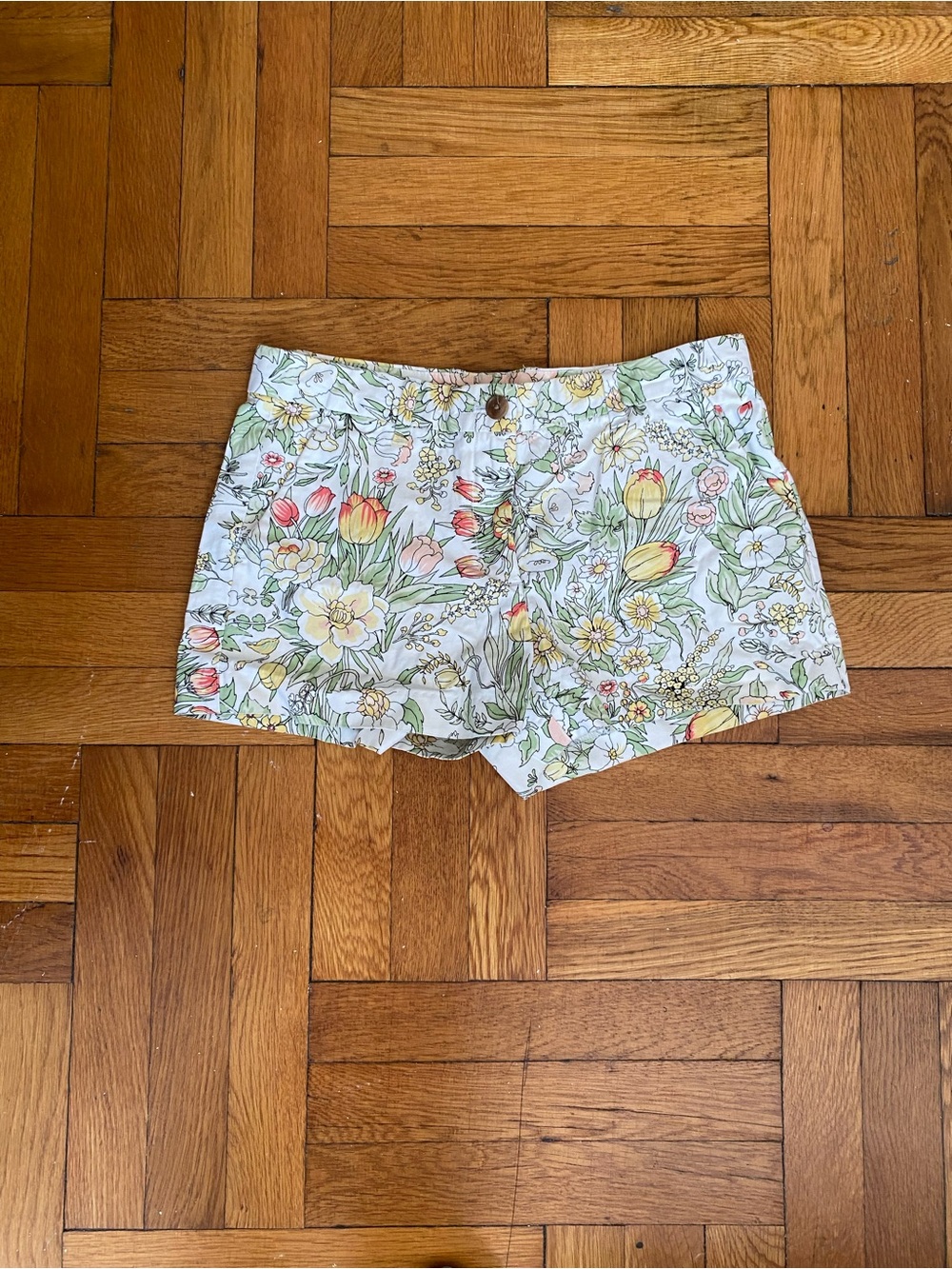 Gap Floral Shorts 2R Women High Rise Spring Summer Cottagecore Pastel